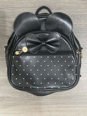 Black Disney mini mouse Polka Dot Bow Accent Women’s Backpack